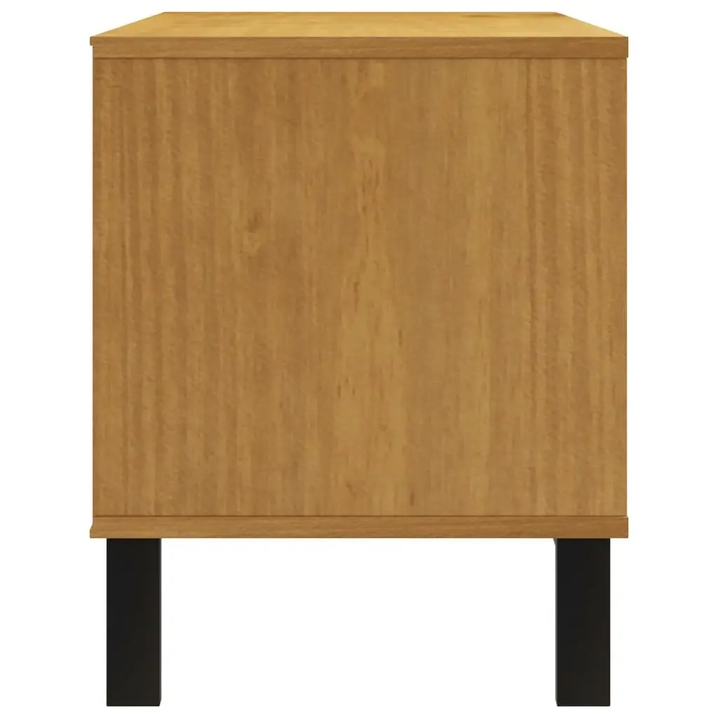 TV Cabinet 110x40x50cm Solid Pine Wood Storage Unit Brown Living Room Media