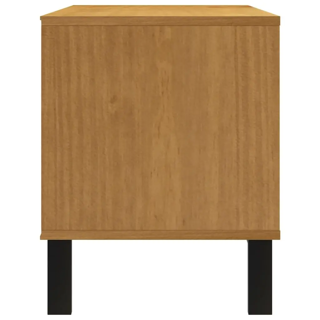 TV Cabinet for Living Room 110x40x50 cm Solid Pine Wood Media Unit Brown