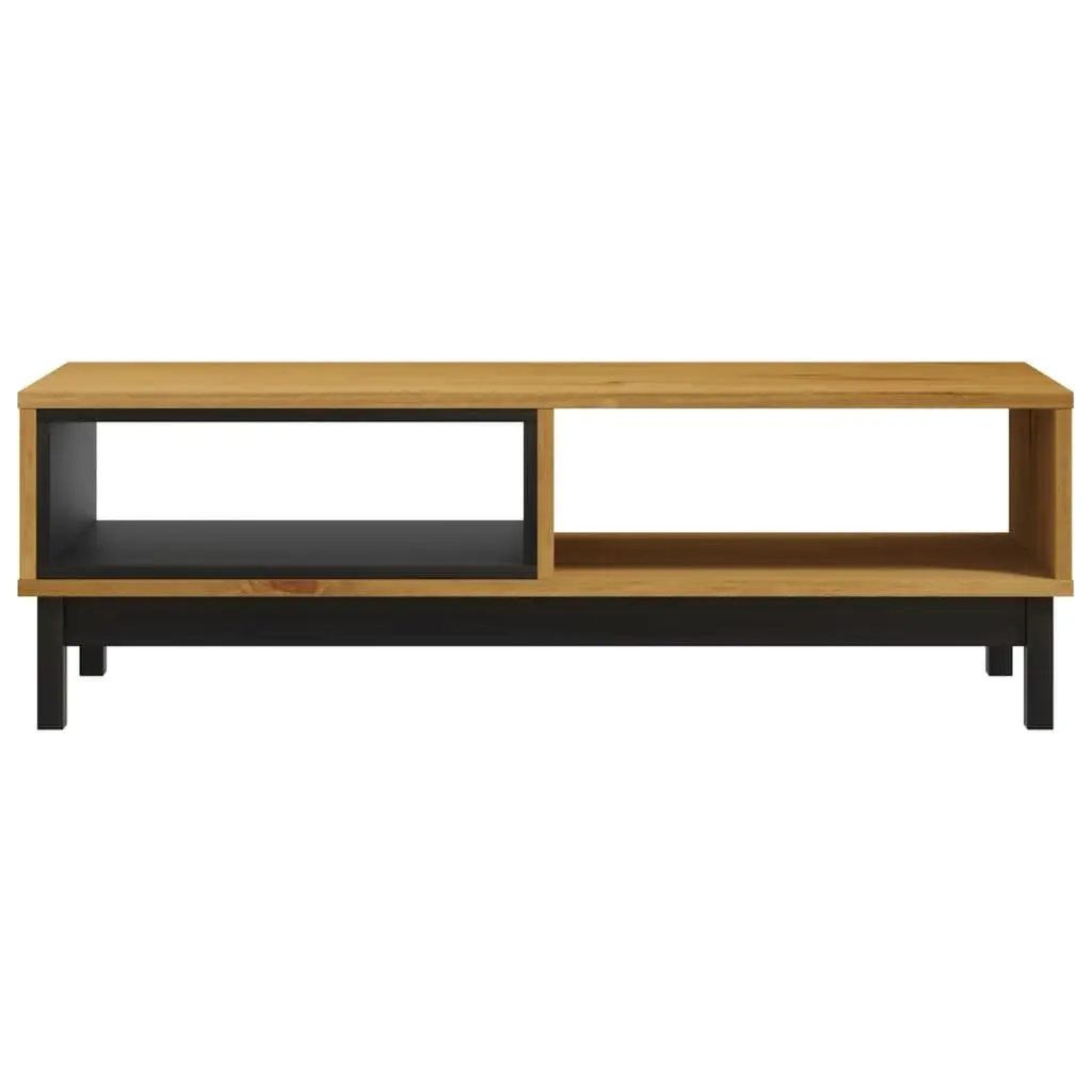 Coffee Table Solid Pine Wood Brown Living Room Accent Furniture Storage