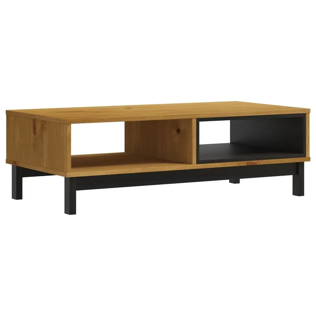 Coffee Table Solid Pine Wood Brown Living Room Accent Furniture Storage