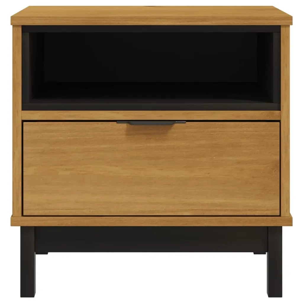 50x50x50 cm Solid Wood Side Table with Storage