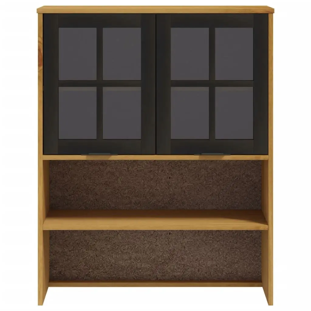 Wooden Highboard Top Cabinet Storage Shelves Living Room Furniture Brown Pine
