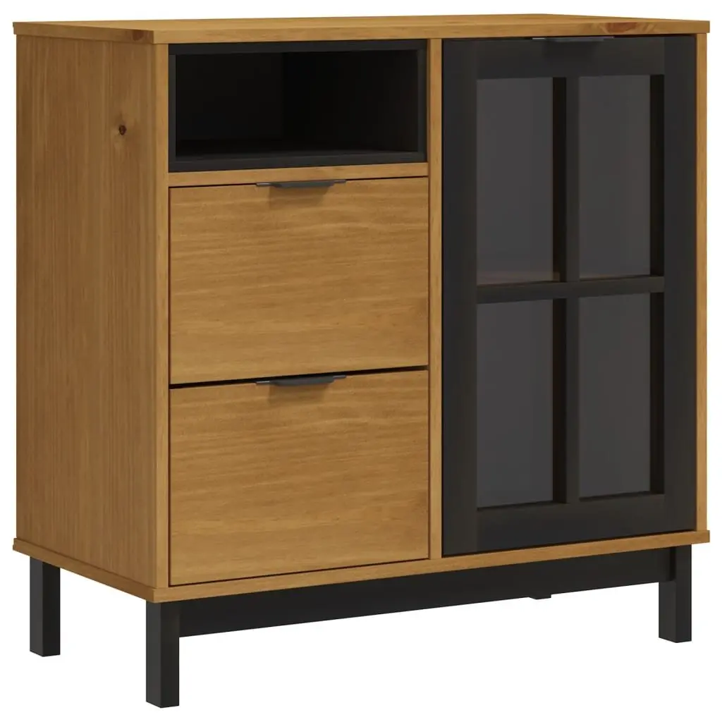 80x40x80cm Solid Pine Wood Sideboard Storage Cabinet
