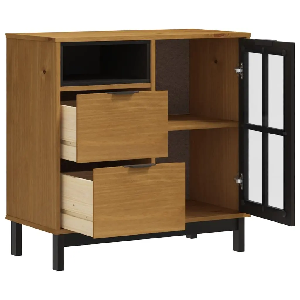 80x40x80cm Solid Pine Wood Sideboard Storage Cabinet
