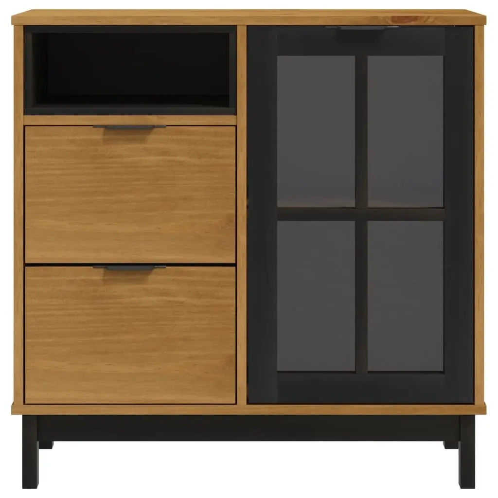 80x40x80cm Solid Pine Wood Sideboard Storage Cabinet