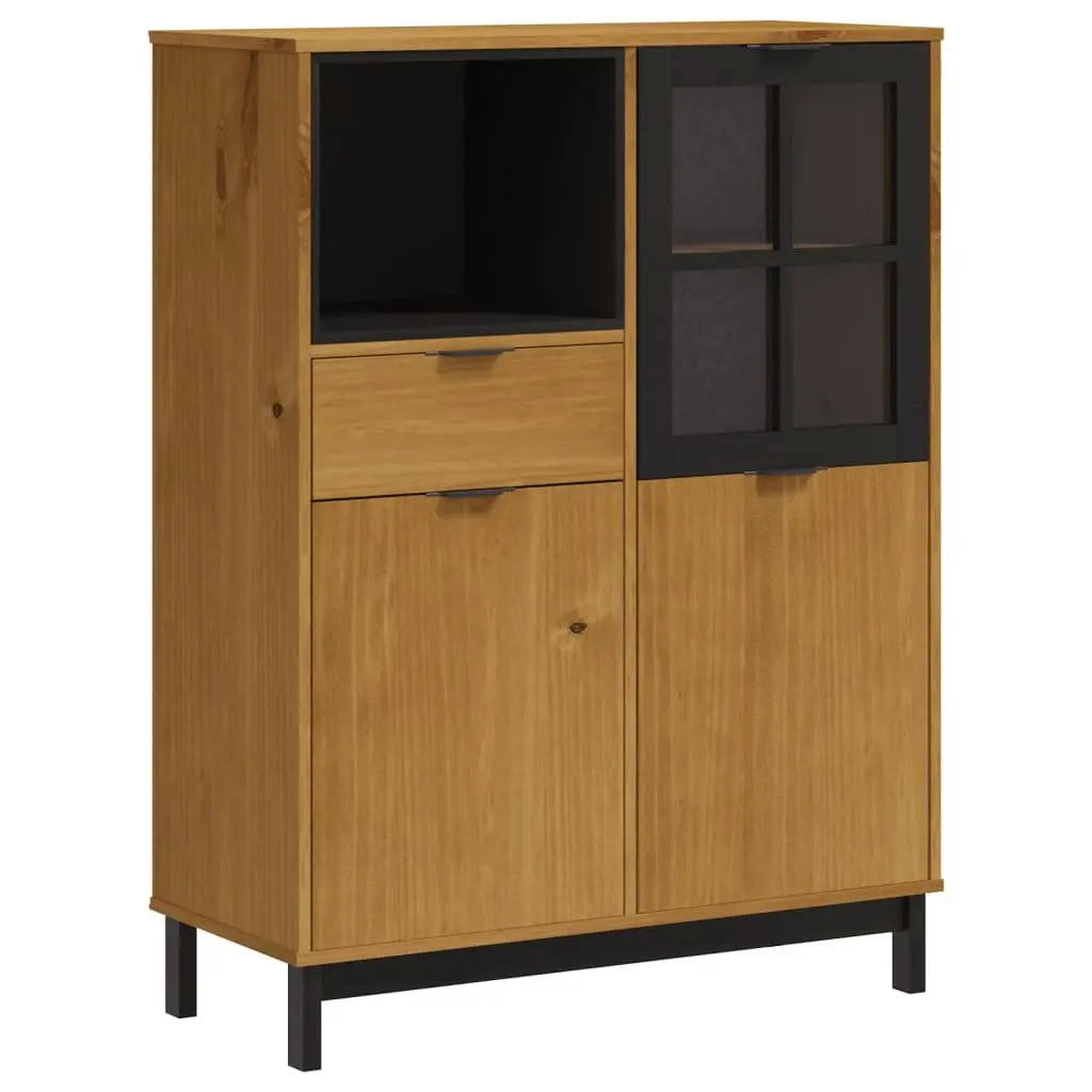 Wooden Highboard Storage Cabinet for Home 92cm W x 40cm D x 122.5cm H
