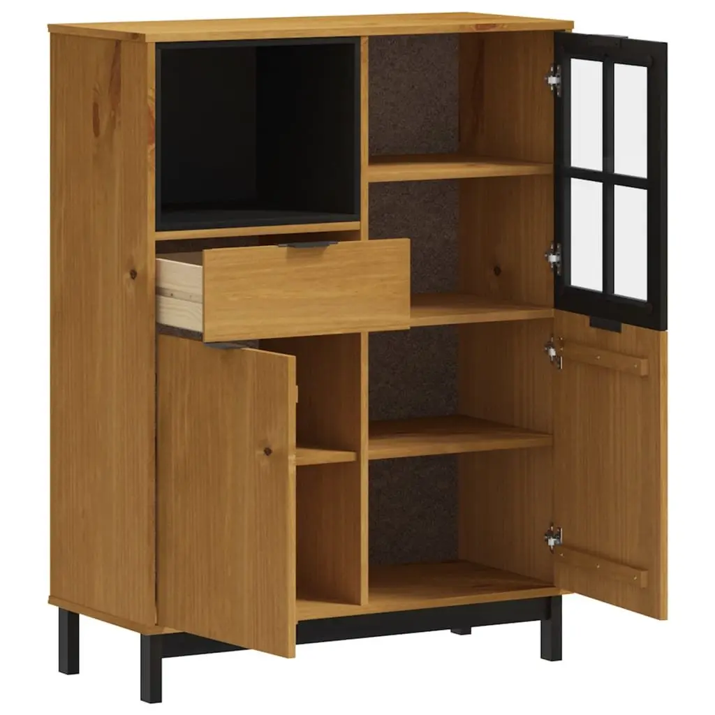 Wooden Highboard Storage Cabinet for Home 92cm W x 40cm D x 122.5cm H