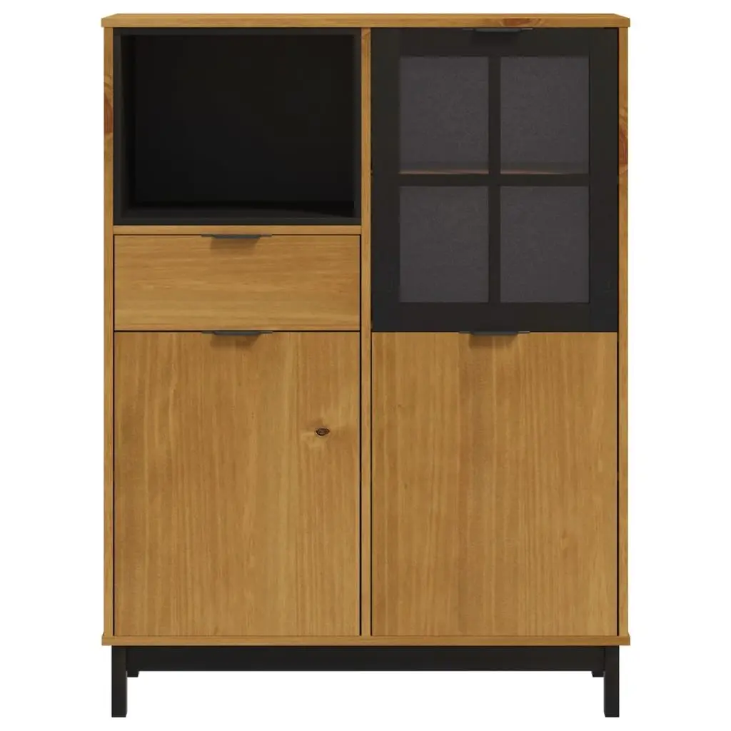 Wooden Highboard Storage Cabinet for Home 92cm W x 40cm D x 122.5cm H