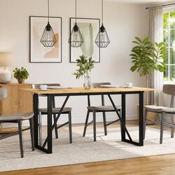 Steel O-Frame Dining Table Legs - 120x60x73 cm
