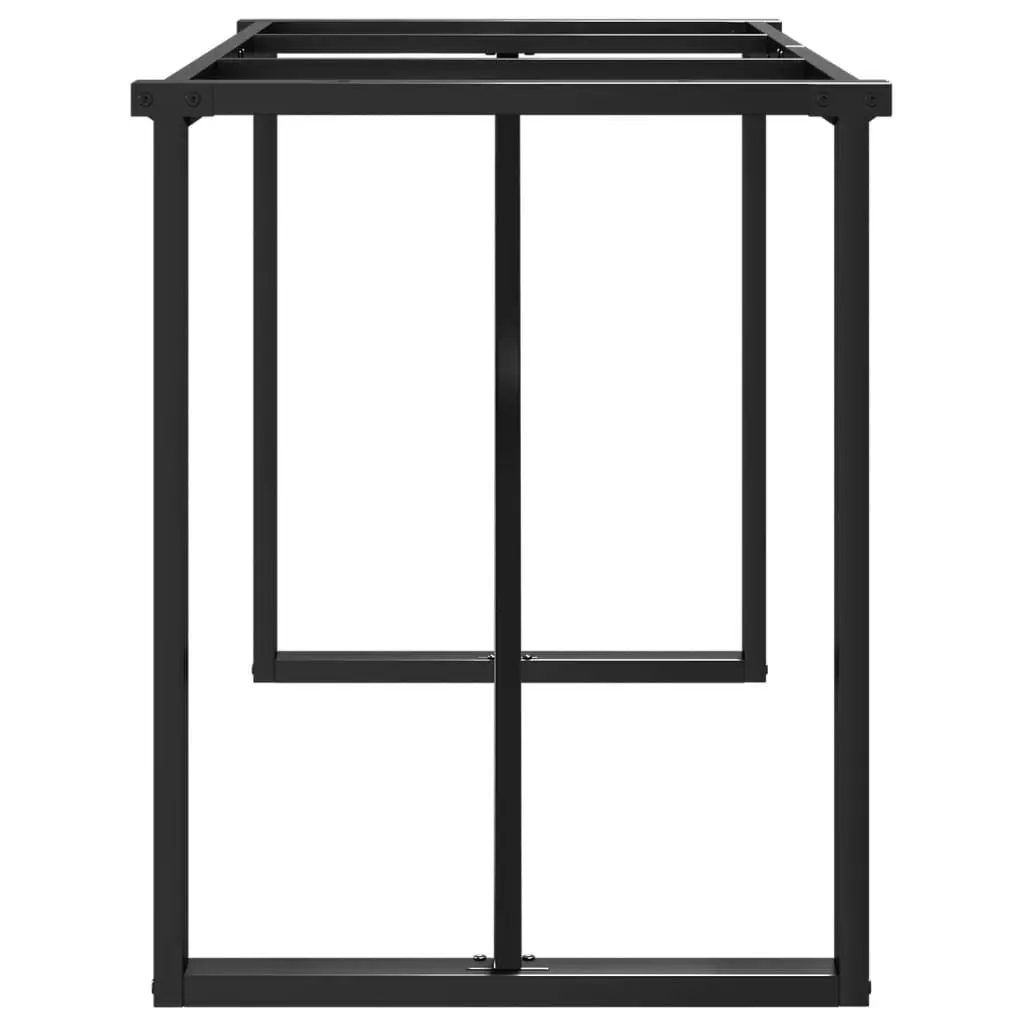 Steel O-Frame Dining Table Legs for Home Use 120x60x73cm Black