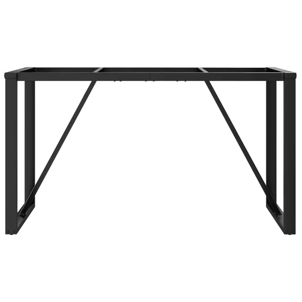 Dining Table Legs O-Frame 140x60x73 cm Steel Black Industrial Design Support