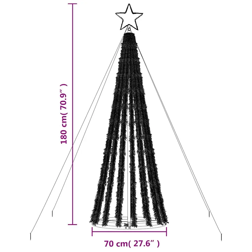 LED Christmas Tree Home Decor 180cm 275 LEDs Warm White