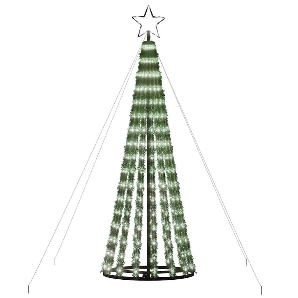 LED Christmas Tree Indoor Outdoor 180cm Pre-Lit Cool White 275 LEDs