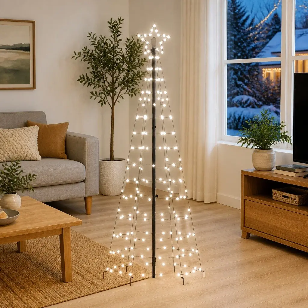 LED Christmas Tree 180cm with 220 Cold White Lights