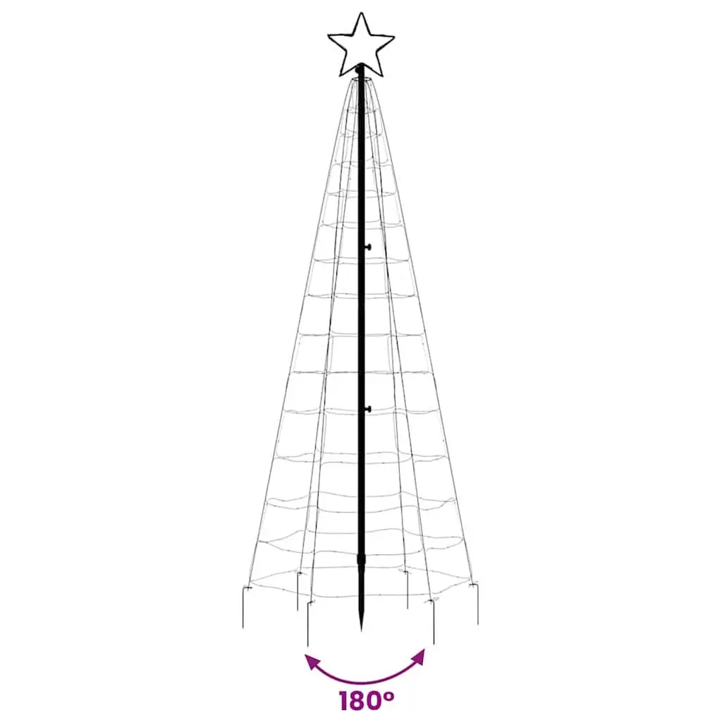 LED Christmas Tree 180cm with 220 Cold White Lights
