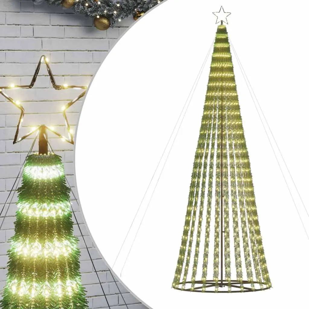 LED Christmas Tree Indoor Outdoor 300cm 688 Warm White Lights 8 Effects