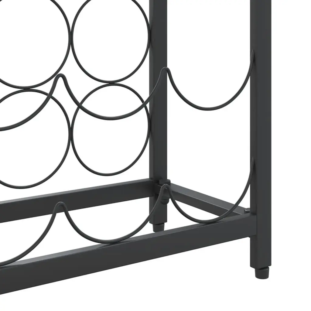Wine Rack for 57 Bottles Black Wrought Iron Wall Mount Storage Display Stand