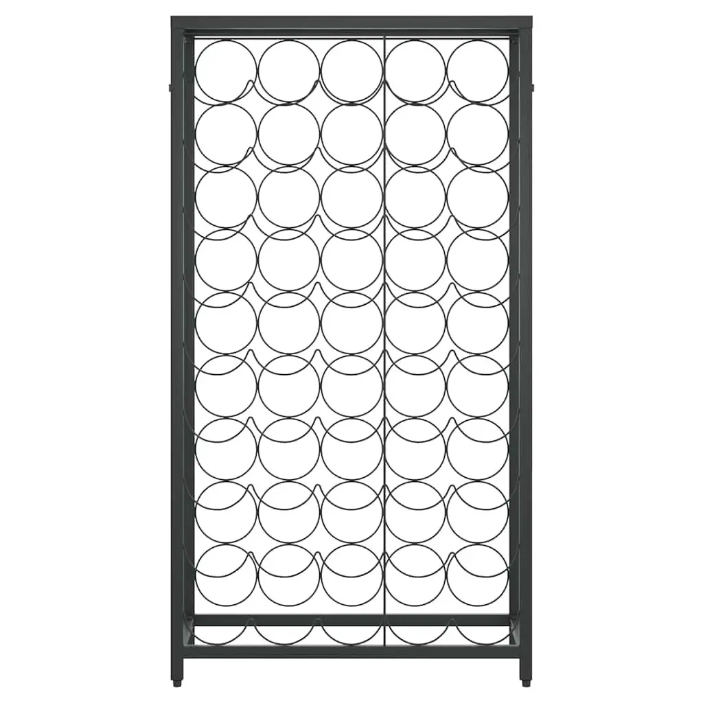 Wine Rack Wall Mount for Kitchen Dining Bar Black Wrought Iron 54 x 18 x 100 cm
