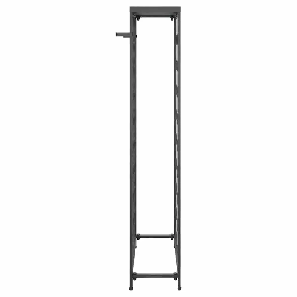 Wine Rack Wall Mount for Kitchen Dining Bar Black Wrought Iron 54 x 18 x 100 cm