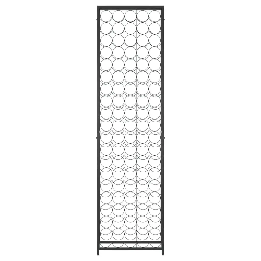Wine Rack for 95 Bottles Black Wrought Iron Wall Mount Storage Display Stand