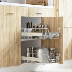 Pull-Out Wire Kitchen Baskets 45cm - Durable Storage Solution