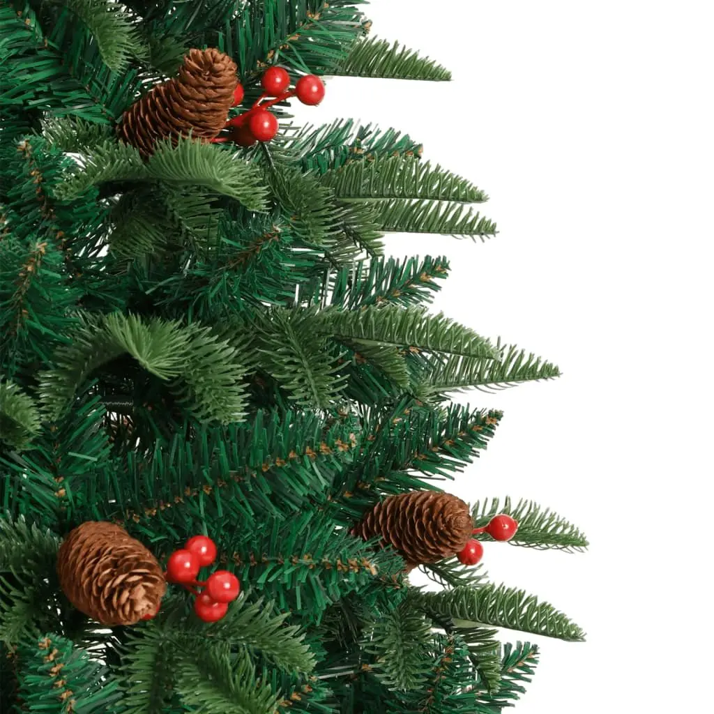Artificial Christmas Tree for Home 120cm Green with Cones and Berries Decorations