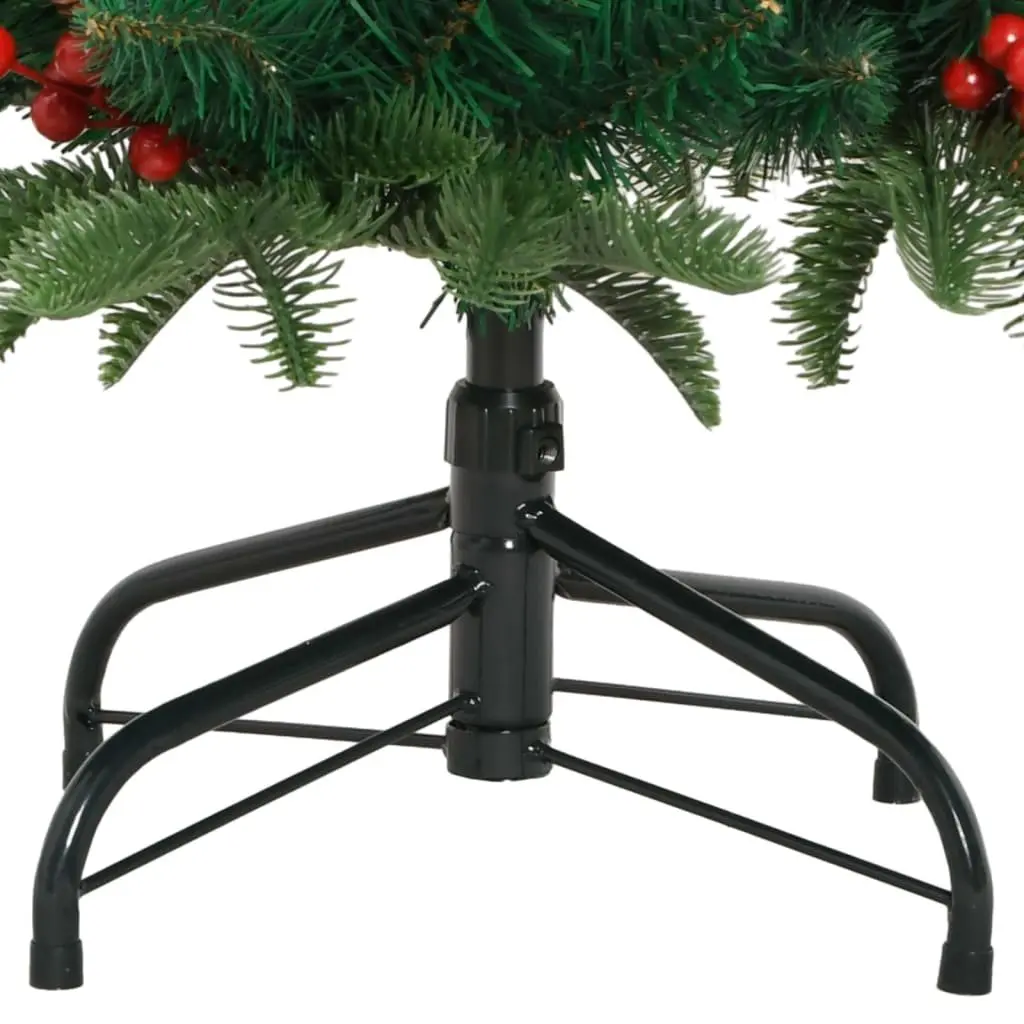 Artificial Christmas Tree for Home 120cm Green with Cones and Berries Decorations