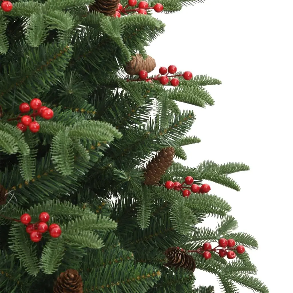 Artificial Christmas Tree for Home 180cm Green with Cones Berries