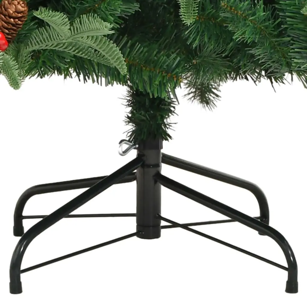 Artificial Christmas Tree for Home 180cm Green with Cones Berries