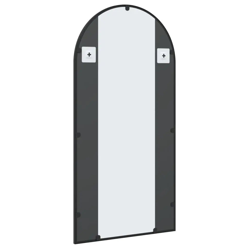 Black Arch Wall Mirror 50x100 cm Iron Frame