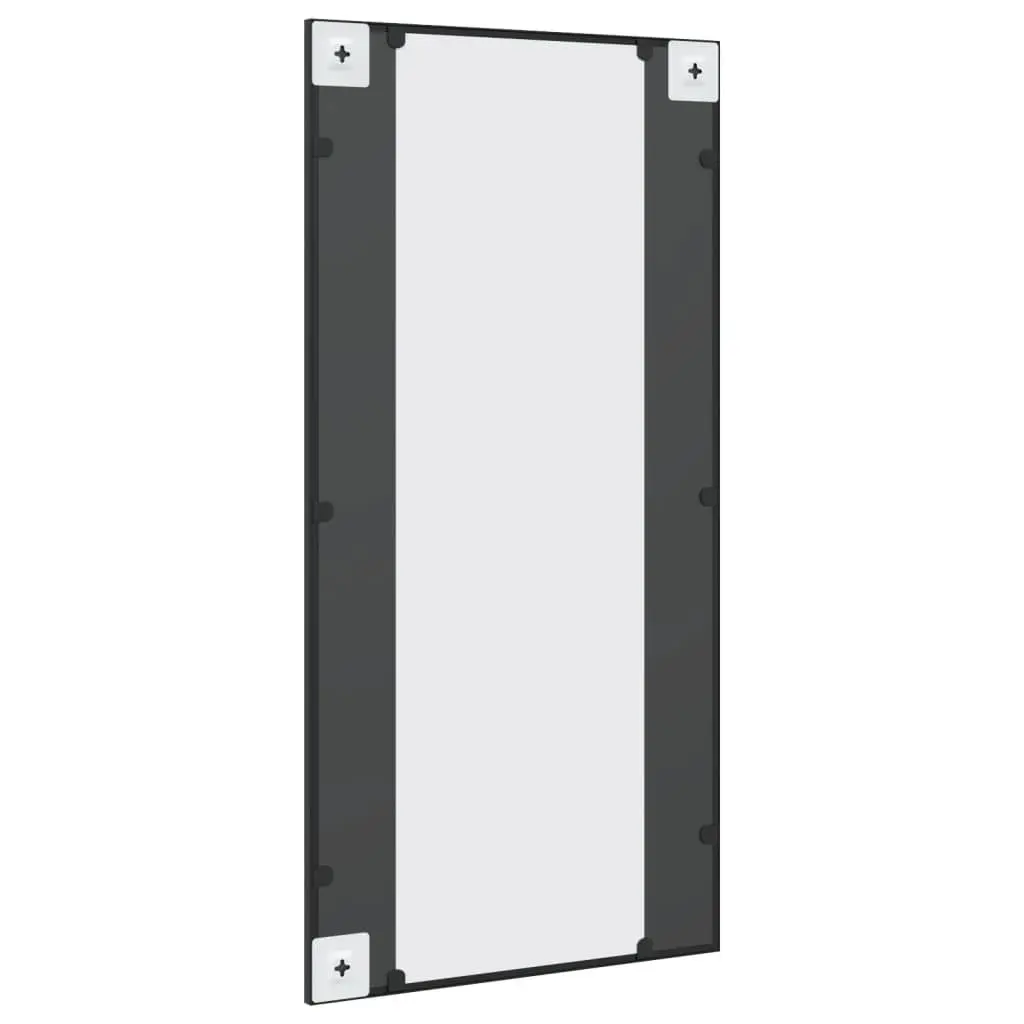 Wall Mirror Rectangle Black 50x100 cm Iron Frame Minimalist Home Decor Hanging
