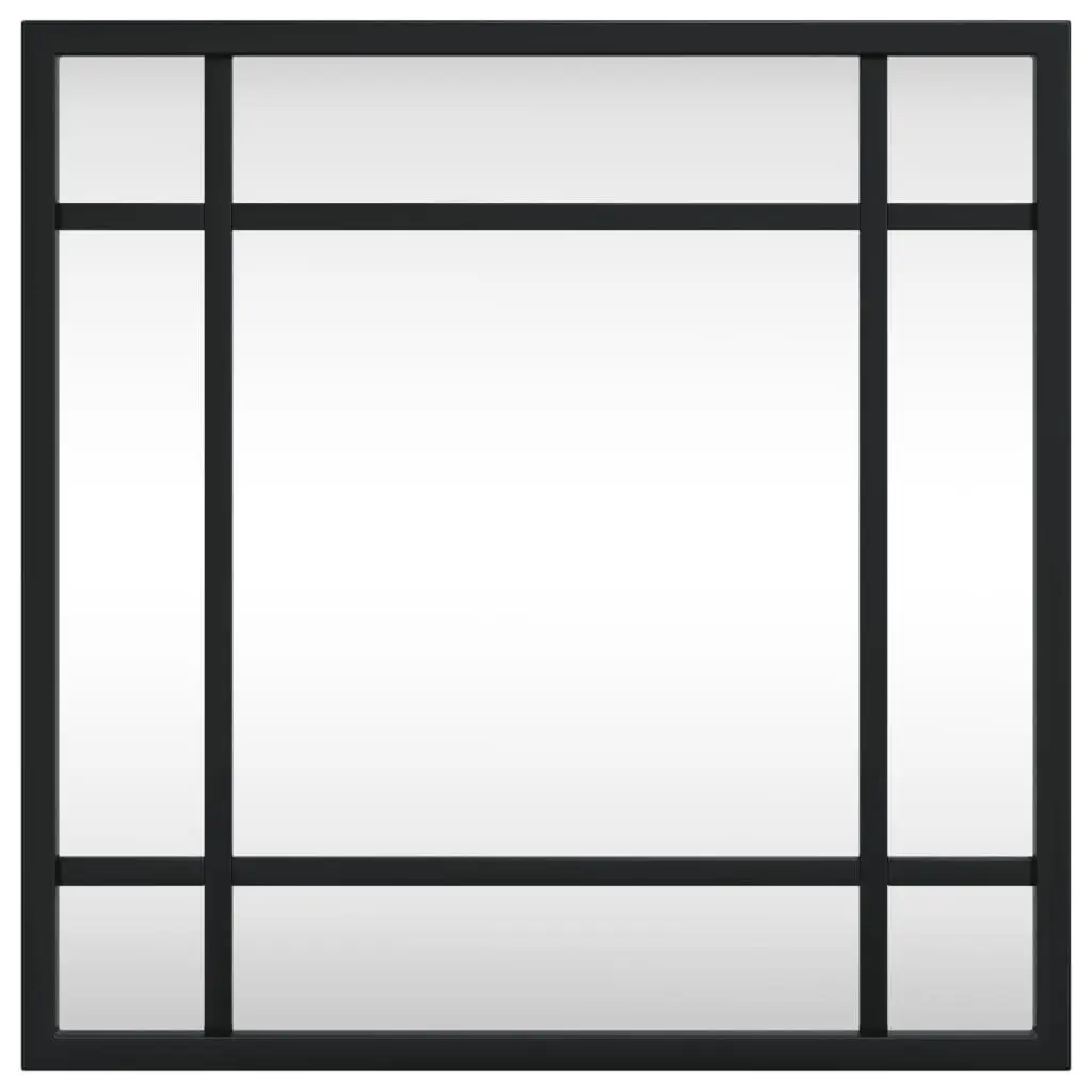 30x30 cm Square Wall Mirror in Black