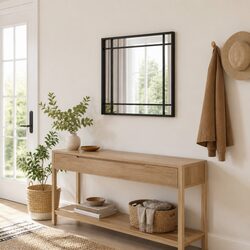 40x40 cm Black Wall Mirror with Iron Frame Specifications