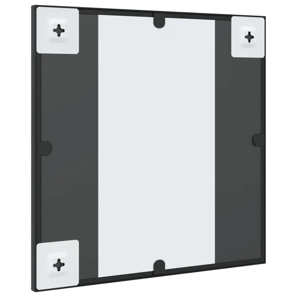 40x40 cm Black Wall Mirror with Iron Frame