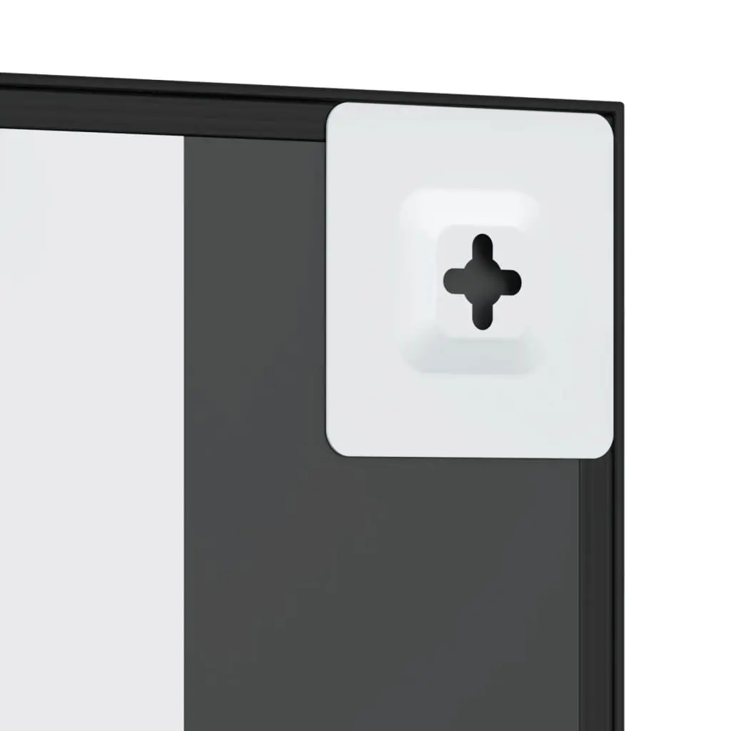 40x40 cm Black Wall Mirror with Iron Frame