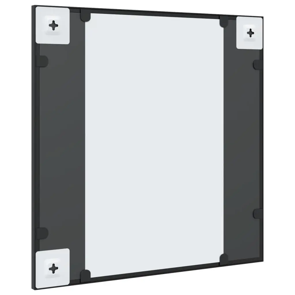 50x50 cm Black Square Wall Mirror with Iron Frame