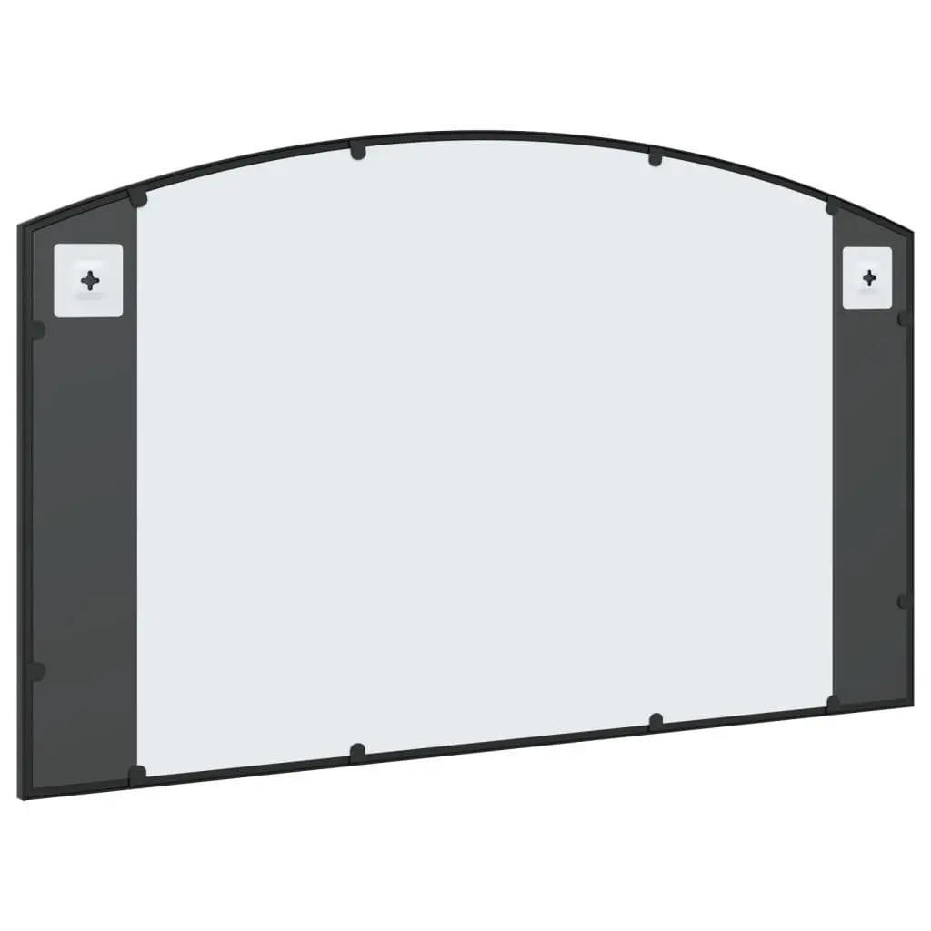 Wall Mirror Black Arch Iron Frame 100x60 cm Bedroom Hallway Living Room