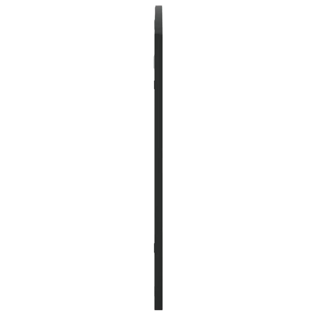 Wall Mirror Black Arch Iron Frame 100x60 cm Bedroom Hallway Living Room