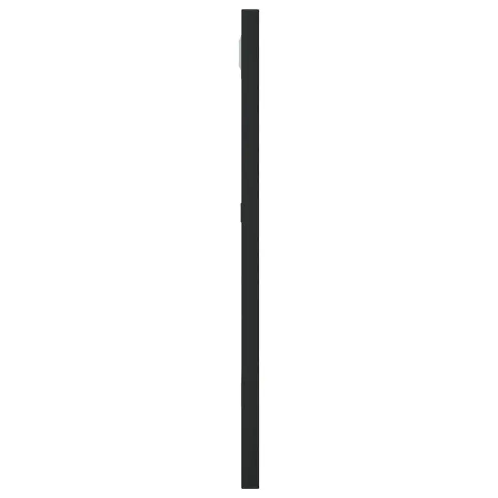 30x40 cm Black Rectangle Wall Mirror with Glass Face