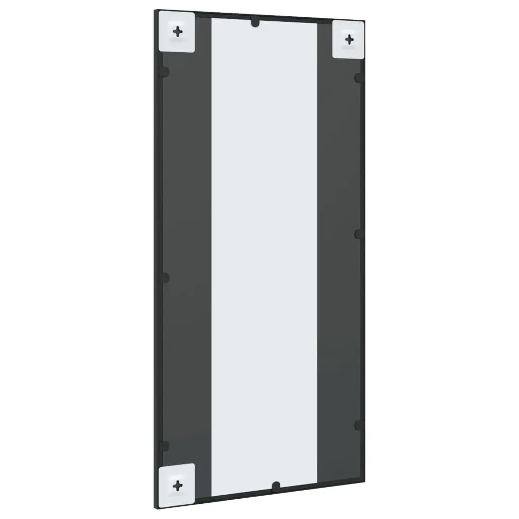 Wall Mirror Black 40x80 cm Minimalist Iron Frame Glass Decor Hanging