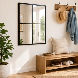 40x50 cm Black Rectangle Wall Mirror with Iron Frame