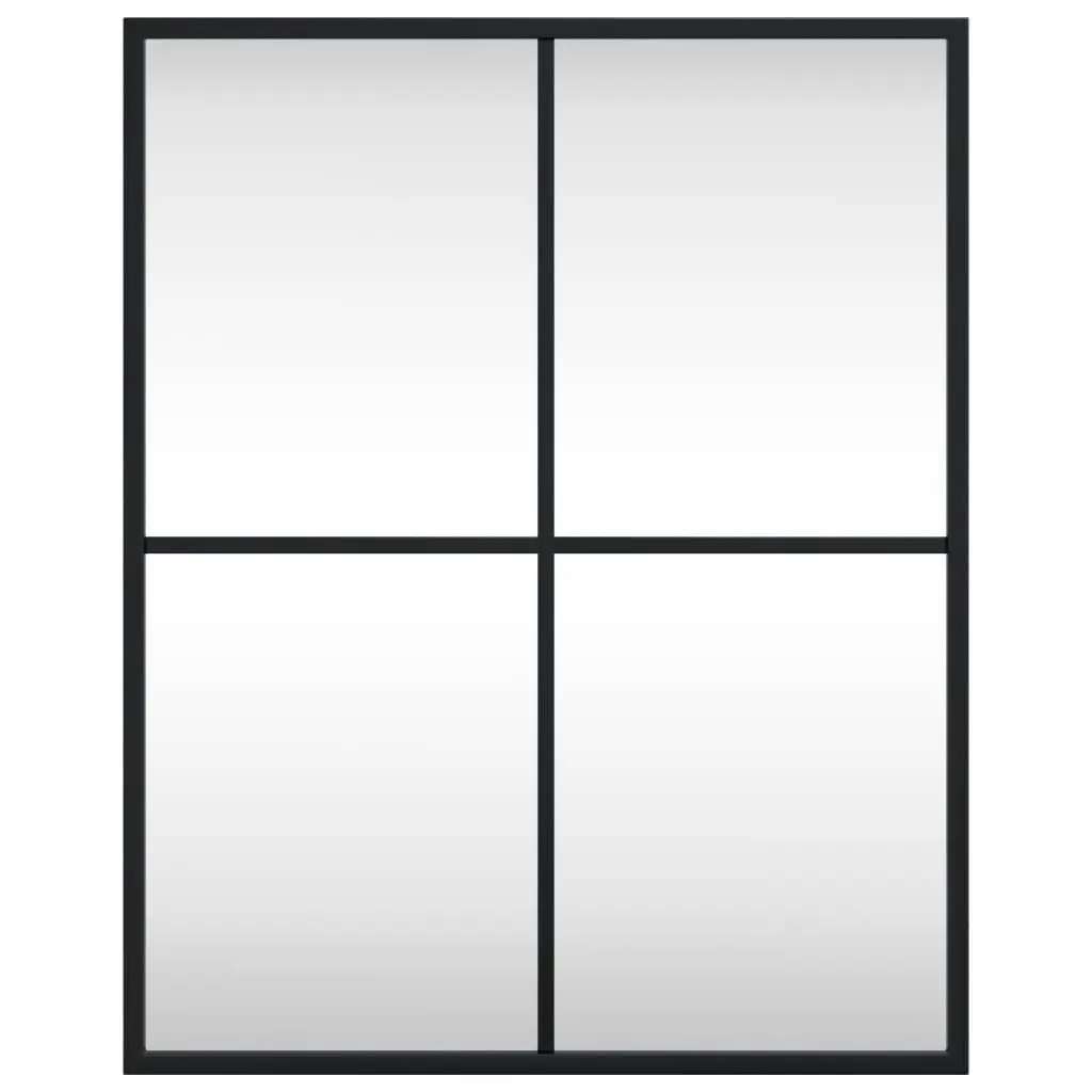 40x50 cm Black Rectangle Wall Mirror with Iron Frame
