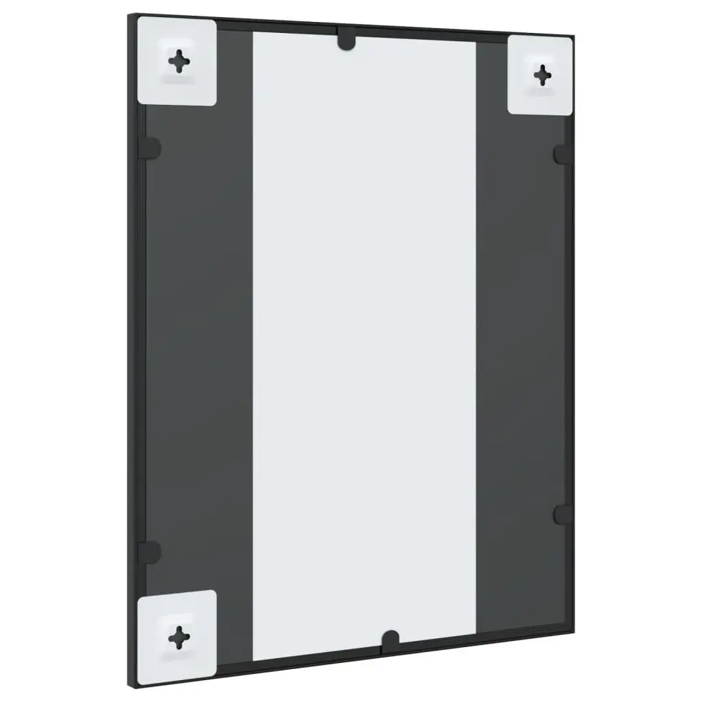 40x50 cm Black Rectangle Wall Mirror with Iron Frame