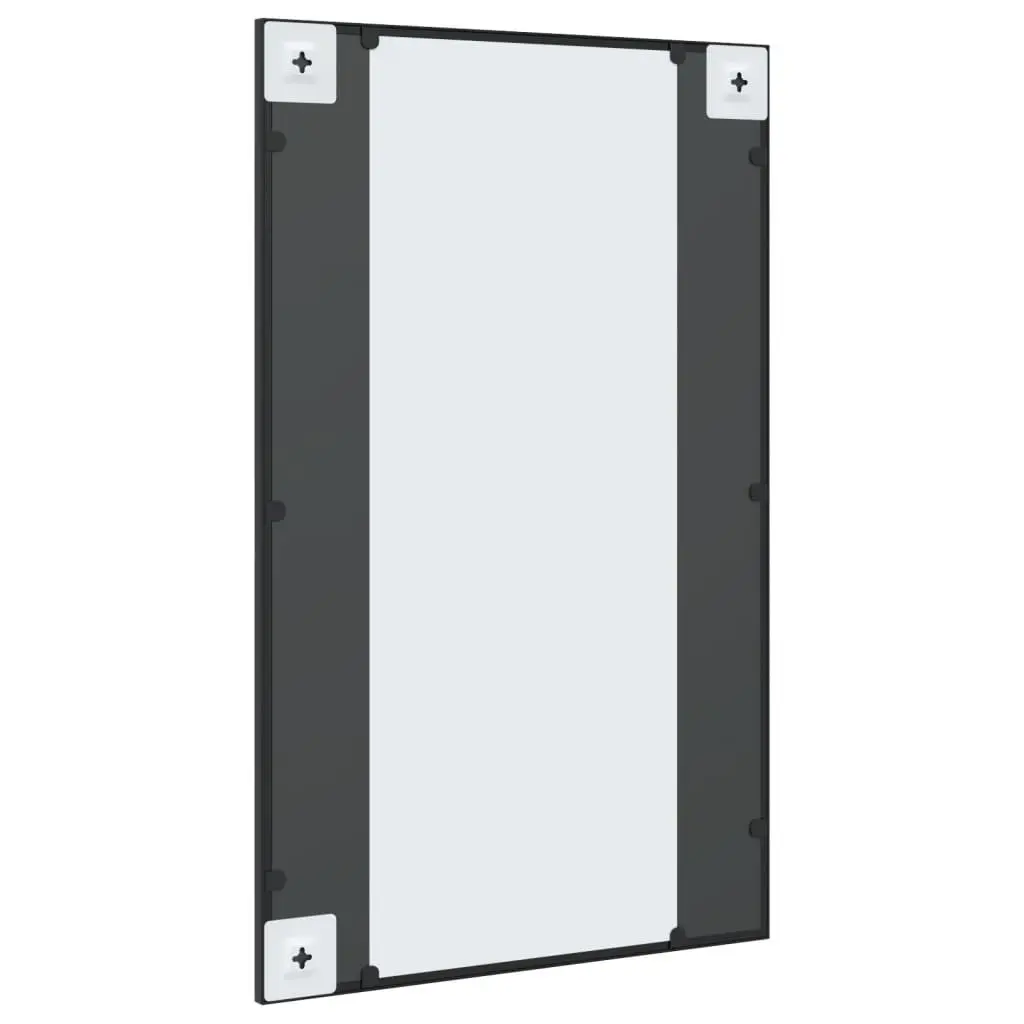 Wall Mirror Black 50x80 cm Iron Frame Minimalist Home Decor