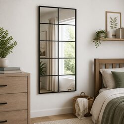 50x100 cm Black Wall Mirror with Durable Iron Frame