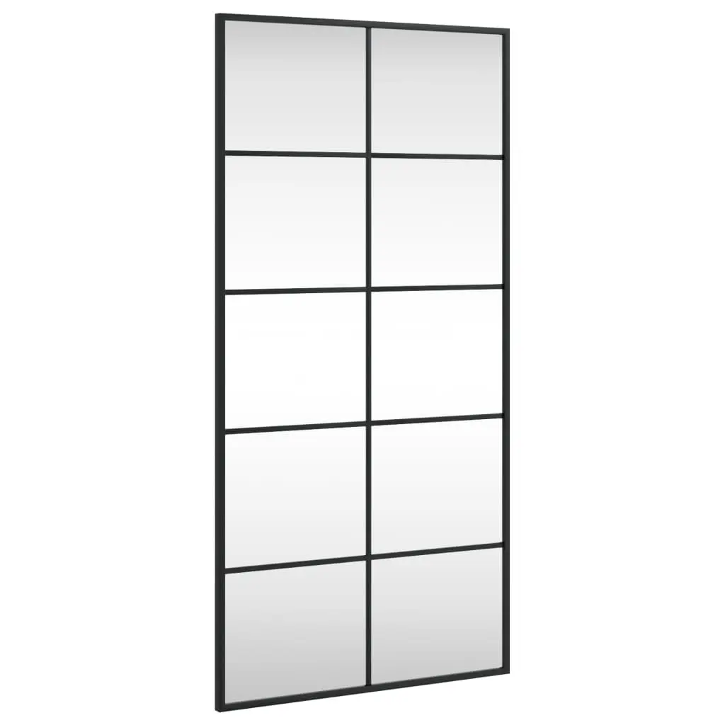 50x100 cm Black Wall Mirror with Durable Iron Frame