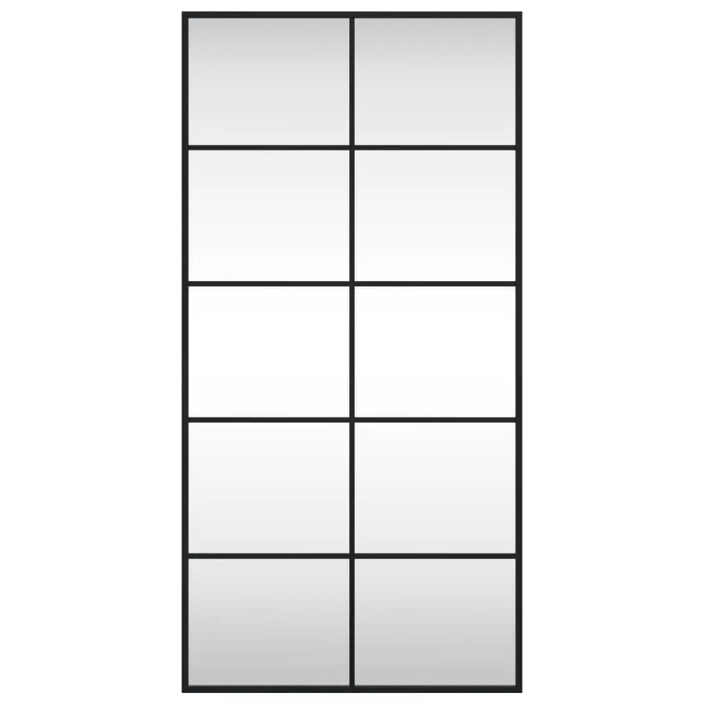 50x100 cm Black Wall Mirror with Durable Iron Frame