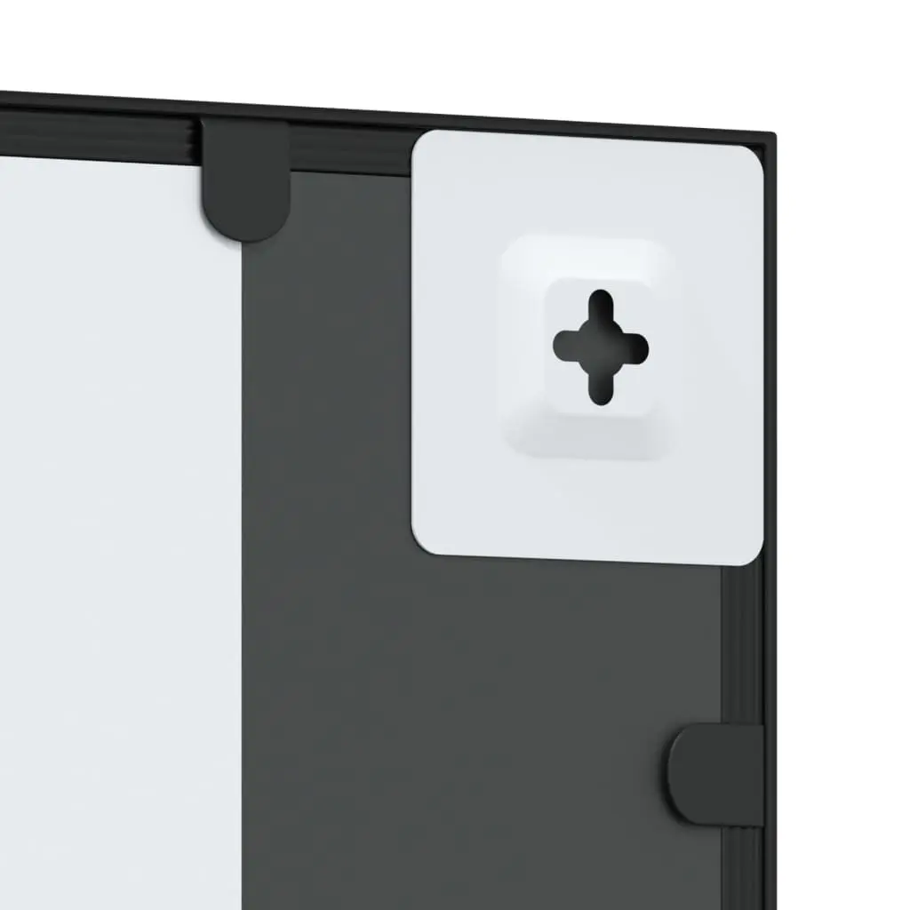 50x100 cm Black Wall Mirror with Durable Iron Frame
