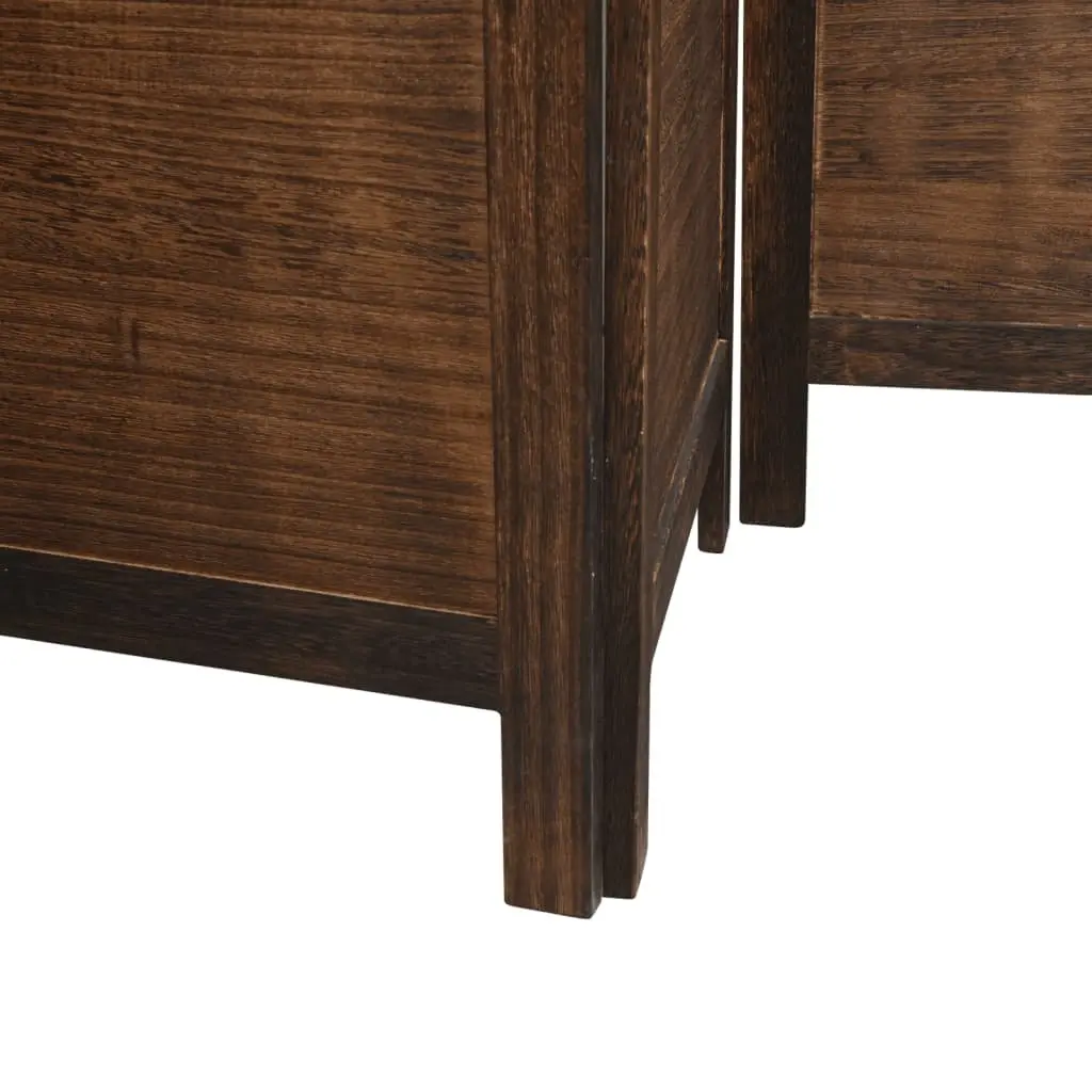 Room Divider 3 Panels Dark Brown Folding Privacy Screen Indoor Partition