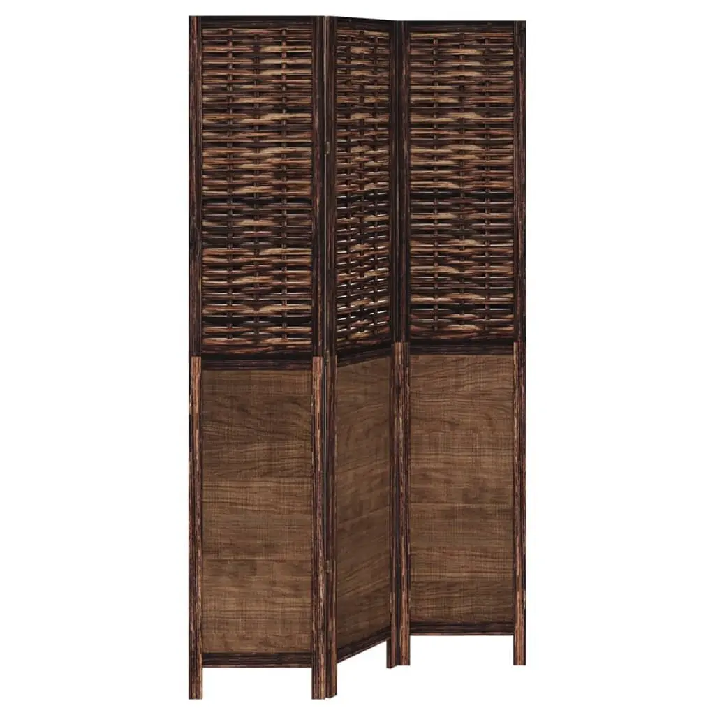 Room Divider 3 Panel Folding Privacy Screen Indoor Decorative Brown